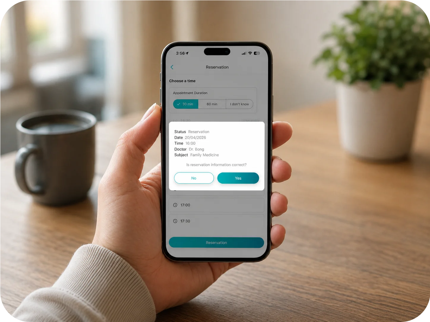 Imdr patient app in use